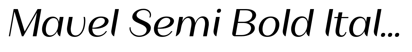 Mavel Semi Bold Italic